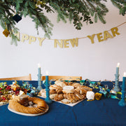 Happy New Year Gold Glitter Garland
